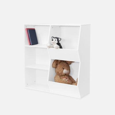 Meuble de rangement enfant blanc. 4 étagères
