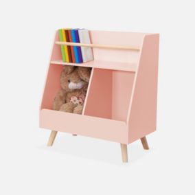 Meuble de rangement enfant. rose. 2 compartiments