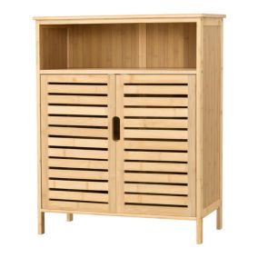 Meuble de rangement Eslöv à 2 portes 81 x 65,5 x 31 cm en bambou en.casa