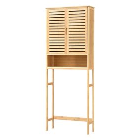 Meuble de rangement Geta pour WC à 2 portes 170 x 66 x 23 cm en.casa