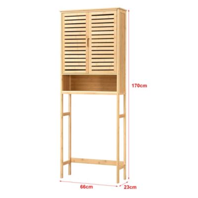 Meuble de rangement Geta pour WC à 2 portes 170 x 66 x 23 cm en.casa