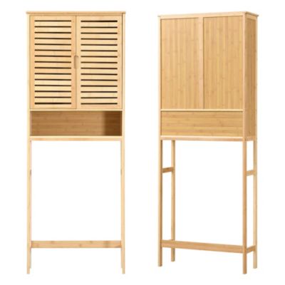 Meuble de rangement Geta pour WC à 2 portes 170 x 66 x 23 cm en.casa