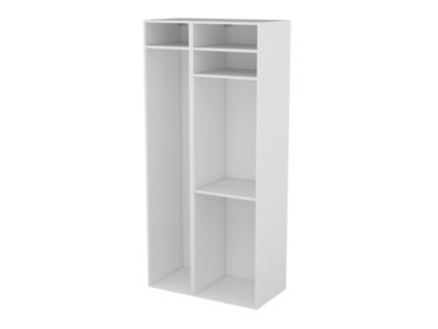 Meuble de rangement ouvert blanc GoodHome Atomia H. 187,5 x L. 87 x P. 45 cm