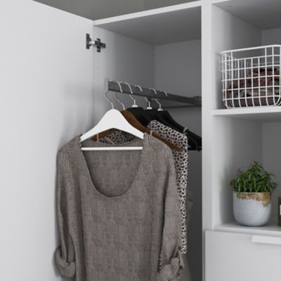 Meuble de rangement porte miroir et tiroirs blancs GoodHome Atomia H. 187,5 x L. 100 x P. 47 cm