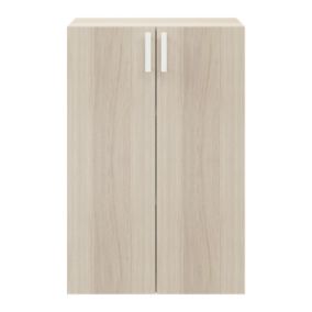 Meuble de rangement portes battantes effet chêne GoodHome Atomia H. 112,5 x L. 75 x P. 37 cm