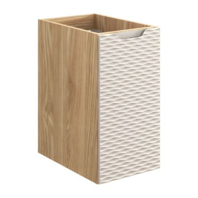 Meuble de rangement salle de bain YOKA  Beige et chene clair  1 porte