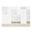 Meuble de rangement semi ouvert blanc et effet chêne GoodHome Atomia H. 262,5 x L. 375 x P. 47 cm