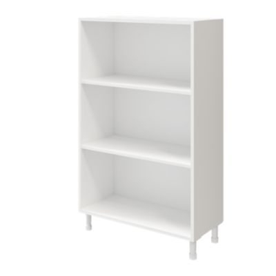 Meuble de rangement sur pieds portes battantes blanc GoodHome Atomia H. 123,5 x L. 75 x P. 37 cm
