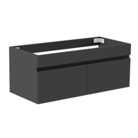 Meuble de salle de bain 100cm à double porte, suspendu, Anthracite