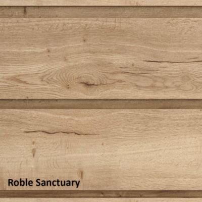 Meuble de salle de bain 120cm avec vasque à poser arrondie - 4 tiroirs - roble sanctuary (chêne clair) - ETIO