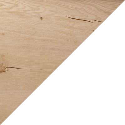 Meuble de salle de bain 120cm double vasque - 4 tiroirs - ALBA - blanc/roble