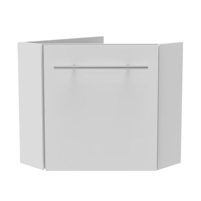 Meuble de salle de bain 40cm avec tiroir, meuble d'angle suspendu Blanc