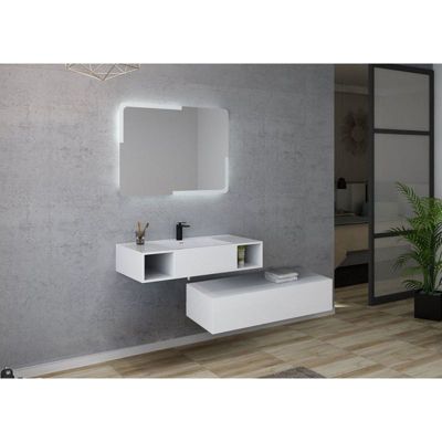 Meuble de salle de bain ALESIA 1000 Blanc