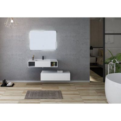 Meuble de salle de bain ALESIA 1000 Blanc