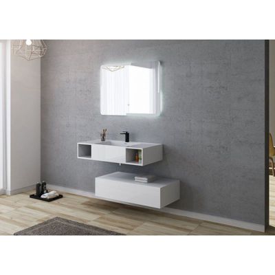 Meuble de salle de bain ALESIA 1000 Blanc