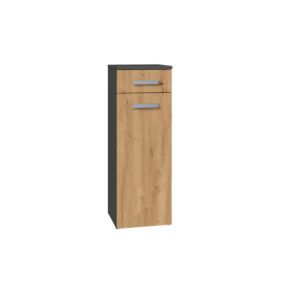 Meuble de salle de bain, anthracite, chêne artisan, 85 x 30 x 30 cm