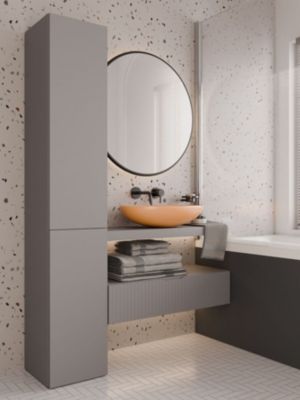 Meuble de salle de bain : argile, 174 x 31 x 30cm