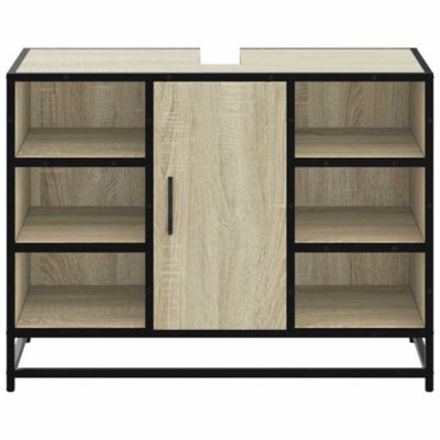 Meuble de salle de bain avec lavabo Chêne Sonoma 80 x 33 x 60 cm Bois d'ingénierie vidaXL