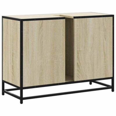 Meuble de salle de bain avec lavabo Chêne Sonoma 80 x 33 x 60 cm Bois d'ingénierie vidaXL