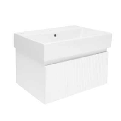 Meuble de salle de bain avec lavabo SAT Evolution 58x30x44,8 cm blanc mat (SATEVO60WMU2)