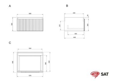 Meuble de salle de bain avec lavabo SAT Evolution 58x30x44,8 cm noyer mat (SATEVO60NAU1)