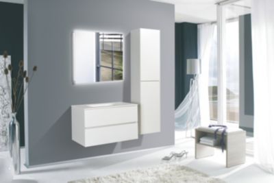 Meuble de salle de bain avec lavabo Vitra Root 100x67x46 cm blanc mat (ROOTC100WINTC)