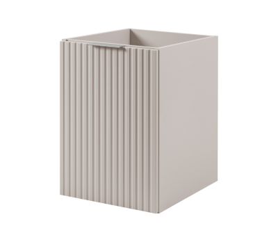 Meuble de salle de bain avec panier à linge, cachemire, 40 x 57 x 46 cm, poignées en argent