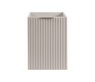 Meuble de salle de bain avec panier à linge, cachemire, 40 x 57 x 46 cm, poignées en argent