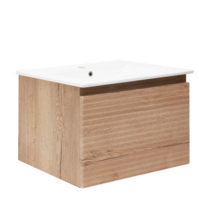 Meuble de salle de bain avec vasque Naturel Savona 78x43x44,8 cm chêne halifax mat (SAVONA80DH)