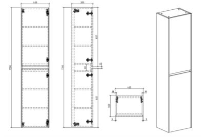 Meuble de salle de bain avec vasque Naturel Savona 78x43x44,8 cm chêne halifax mat (SAVONA80DH)