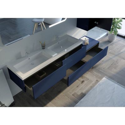 Meuble de salle de bain BELLISSIMO Bleu saphir