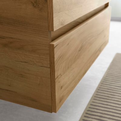 Meuble de salle de bain BEQUIA 60cm Chêne Vasque à poser