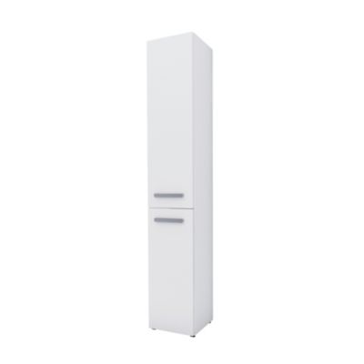 Meuble de salle de bain, blanc mat, blanc brillant, 30 x 174 x 30 cm