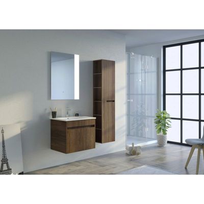 Meuble de salle de bain BOVALINO 600 Chêne Foncé
