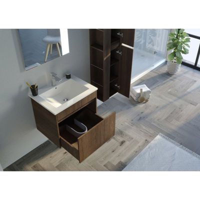 Meuble de salle de bain BOVALINO 600 Chêne Foncé