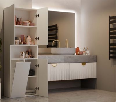 Meuble de salle de bain, cachemire, 60 x 30 x 174 cm