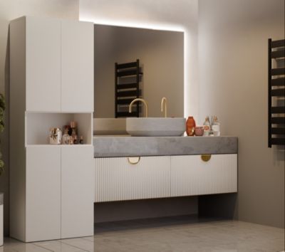 Meuble de salle de bain, cachemire, 60 x 30 x 174 cm
