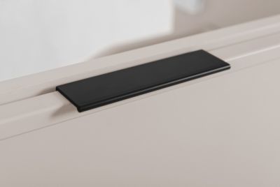 Meuble de salle de bain, Cachemire / Blanc, poignée noire, 100 (80 + 20) x 46 x 57 cm