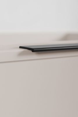 Meuble de salle de bain, Cachemire / Blanc, poignée noire, 100 (80 + 20) x 46 x 57 cm