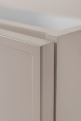 Meuble de salle de bain, Cachemire / Blanc, poignée noire, 100 (80 + 20) x 46 x 57 cm