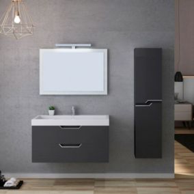 Meuble de salle de bain CALABRO 1000 Gris Anthracite