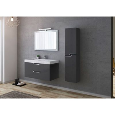 Meuble de salle de bain CALABRO 1000 Gris Anthracite