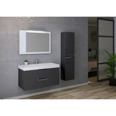 Meuble de salle de bain CALABRO 1000 Gris Anthracite
