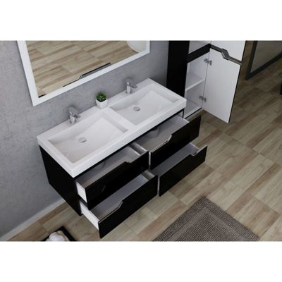 Meuble de salle de bain CALABRO 1200 Noir