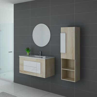 Meuble de salle de bain CASTELLO 1000 Scandinave et blanc