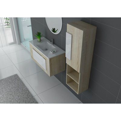 Meuble de salle de bain CASTELLO 1000 Scandinave et blanc