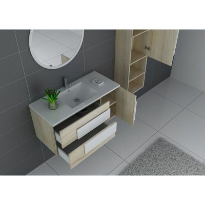 Meuble de salle de bain CASTELLO 1000 Scandinave et blanc