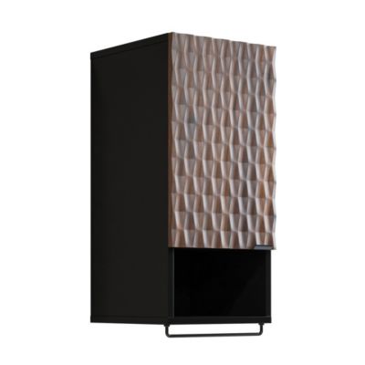 Meuble de salle de bain collection KING  Chene foncé et noir