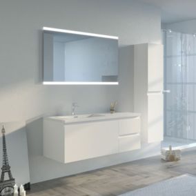 Meuble de salle de bain FORTINO 1200 Blanc