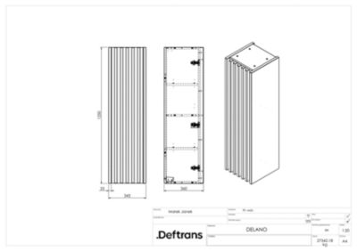 Meuble de salle de bain haut SAT Delano chêne mat (DELANOV35DD)